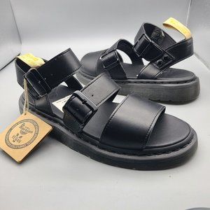 Dr Martens Womens Sandals Shoes Gryphon Black vegan Platform buckle sz US 9 new